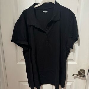 Old Navy Black Short-Sleeve Polo